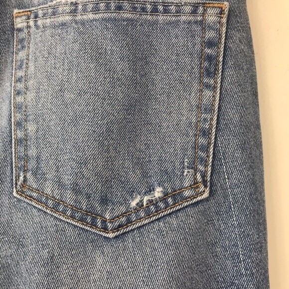 Grlfrnd Beverly One For The Road Denim Long Bermuda Boyfriend Jean Shorts 26 - Picture 13 of 16